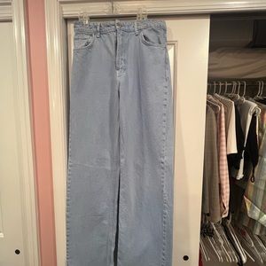 Light-wash Blue Zara Jeans. Wide leg. Size 8.